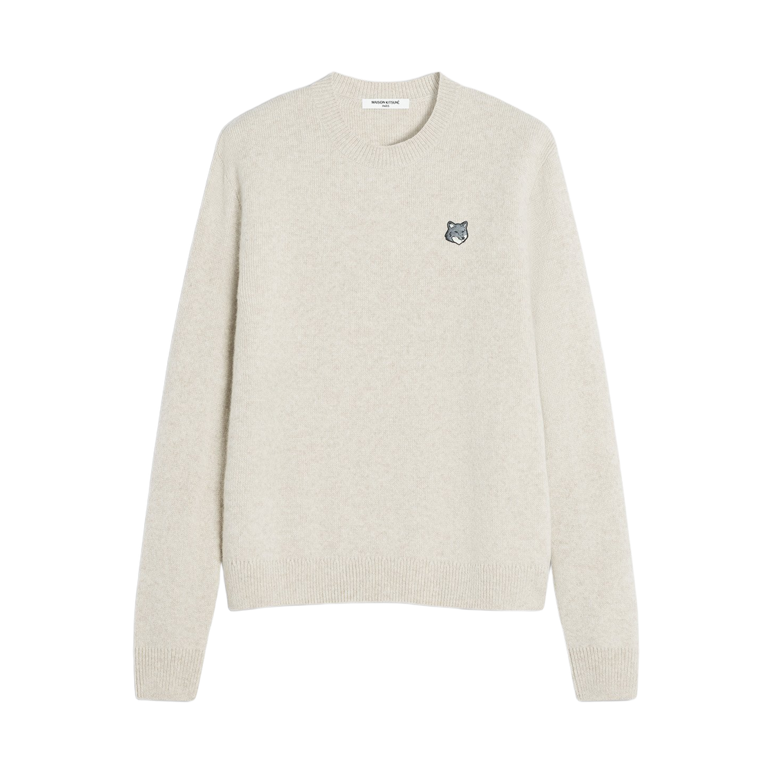메종 키츠네 폭스 헤드 밀라노 램스울 점퍼 탄 베이지(Maison Kitsune Fox Head Milano Lambswool Jumper Tan beige)