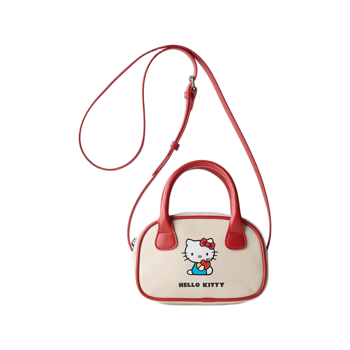 자라 x 산리오 헬로 키티 미니 볼링 크로스바디백 레드(Zara x Sanrio Hello Kitty Mini Bowling Crossbody Bag Red)