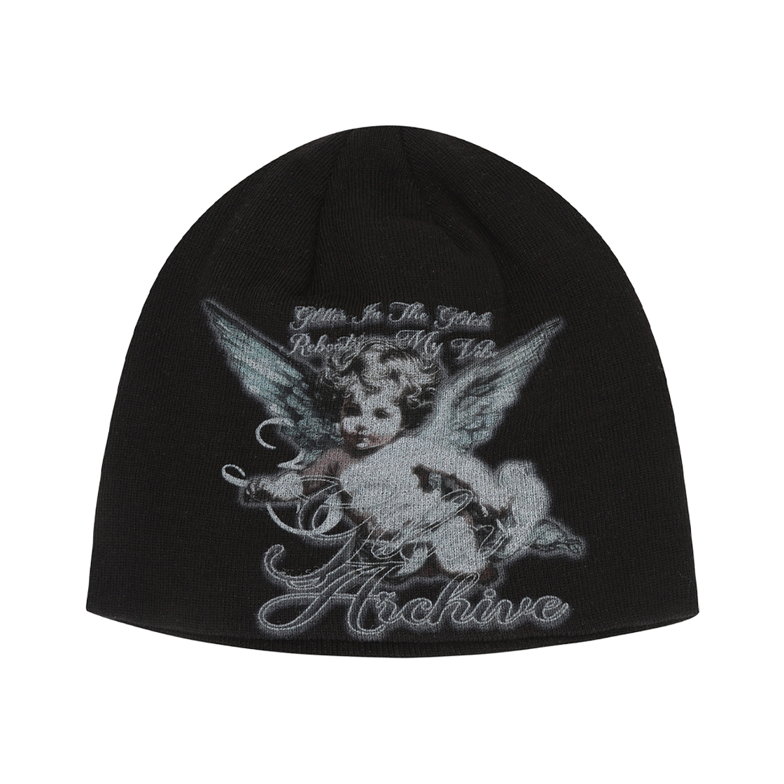 GL25WIAC04BK Gila Archive Baby Angel Graphic Beanie Black