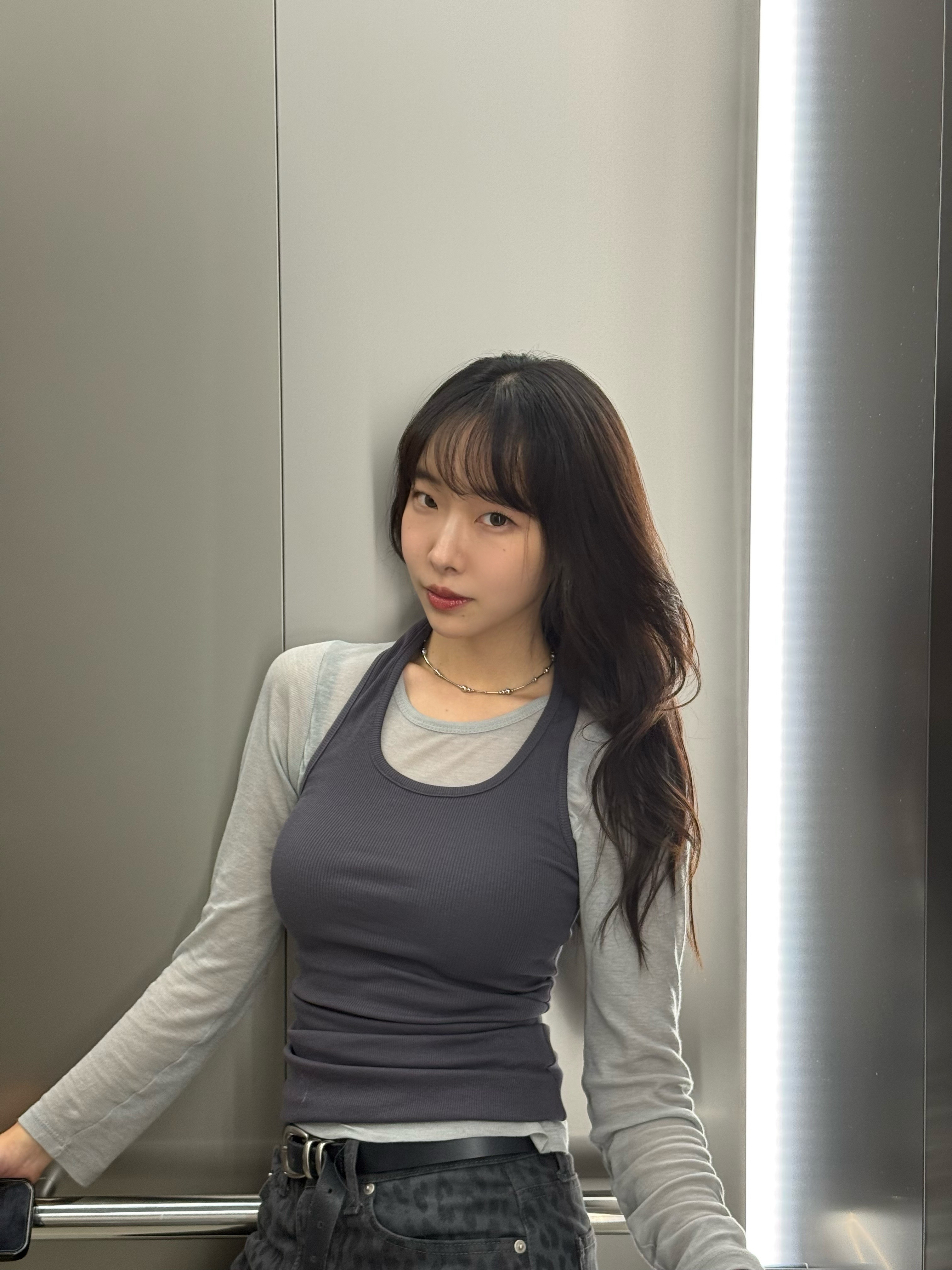 Riomeu Silver Melody Necklace 착용 스타일 - 1