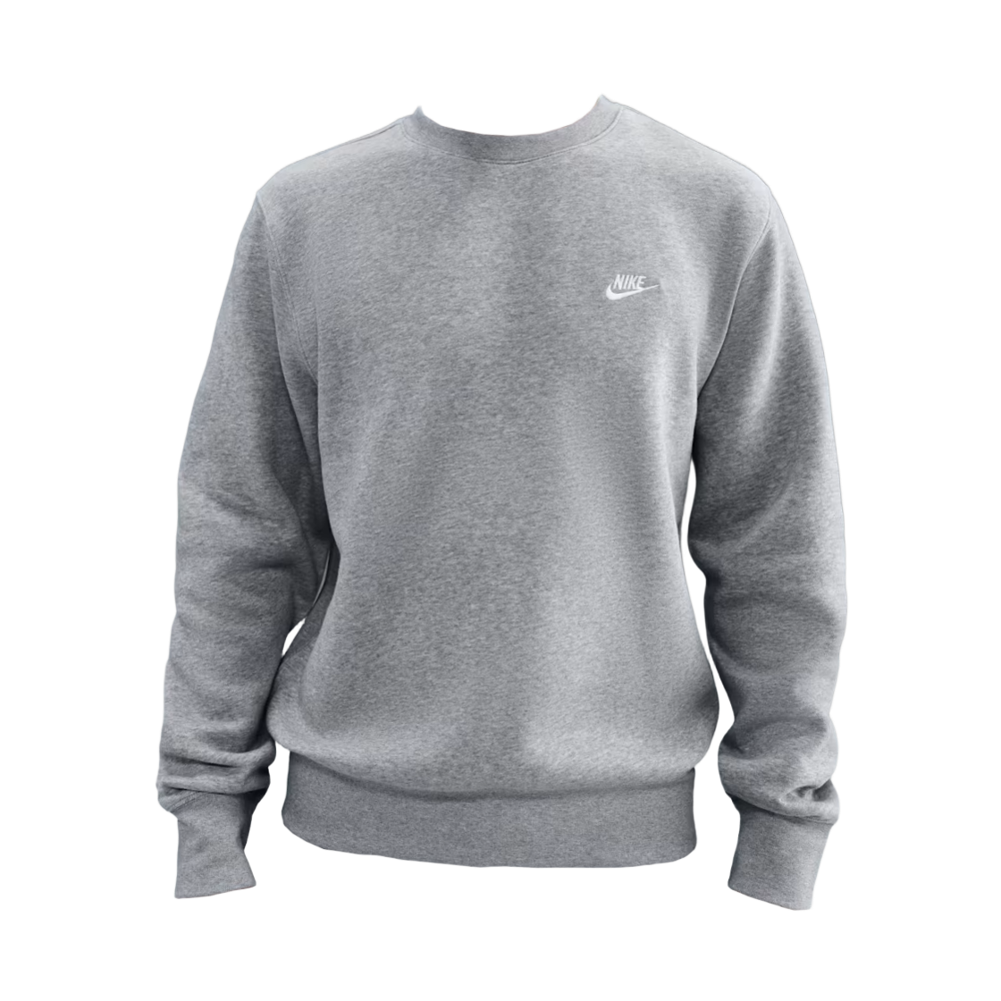 IB3304-063 Nike NSW Club Fleece Crewneck Sweatshirt Dark Grey Heather Sail - Asia