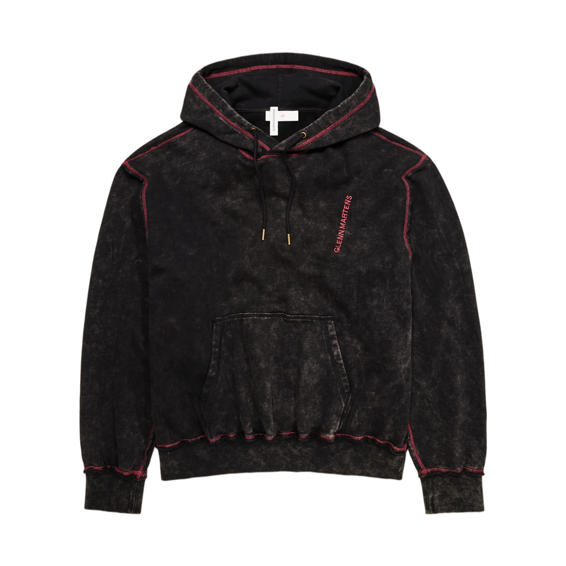 에이치앤엠 x 글렌 마틴스 프린트 후드 다크 브라운(H&M x Glenn Martens Print Hoodie Dark Brown)