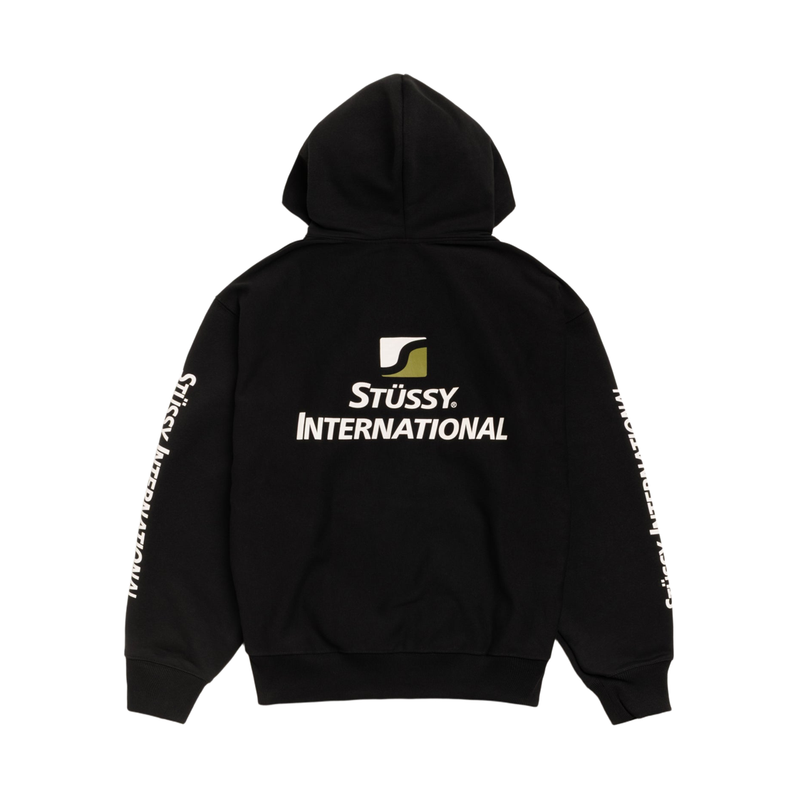 스투시 인터네셔널 집 후드 블랙(Stussy International Zip Hoodie Black) - 2