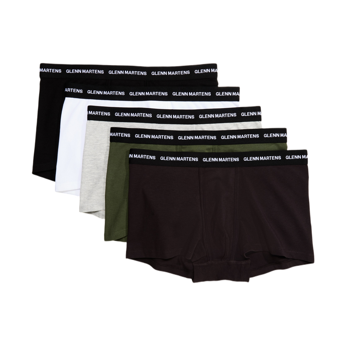 에이치앤엠 x 글렌 마틴스 쇼츠 박서 브리프 블랙 (5개 세트)(H&M x Glenn Martens Short Boxer Briefs Black (Set of 5))
