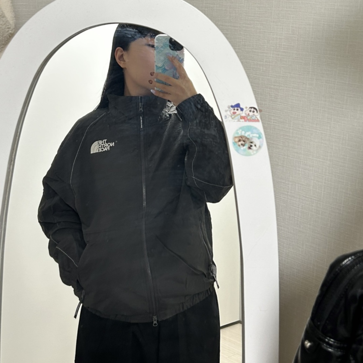 The North Face White Label Olema Jacket Charcoal Grey - 25SS 착용 스타일 - 2