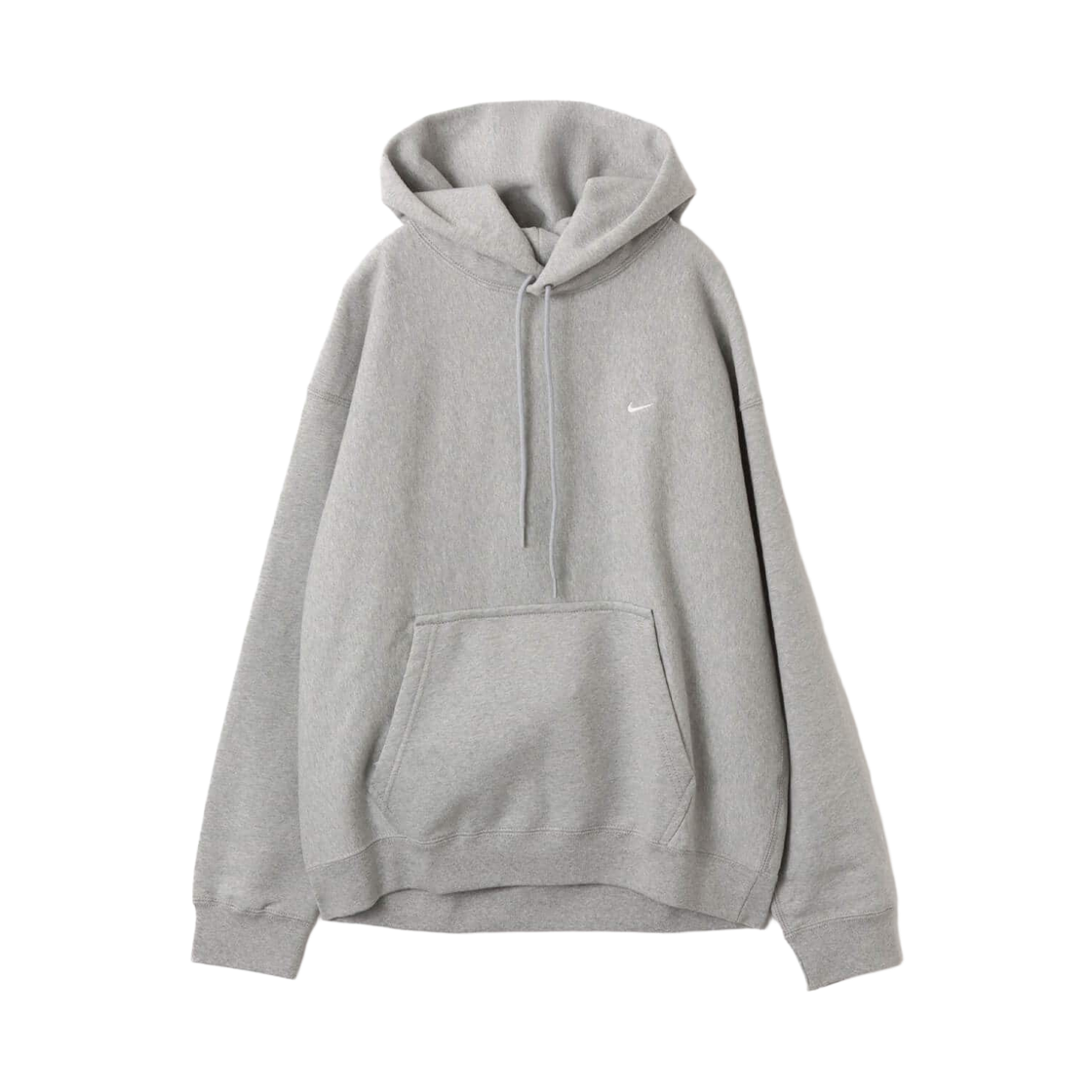 HV1082-063 Nike Solo Swoosh Pullover Hoodie Dark Grey Heather Light Smoke Grey - US/EU