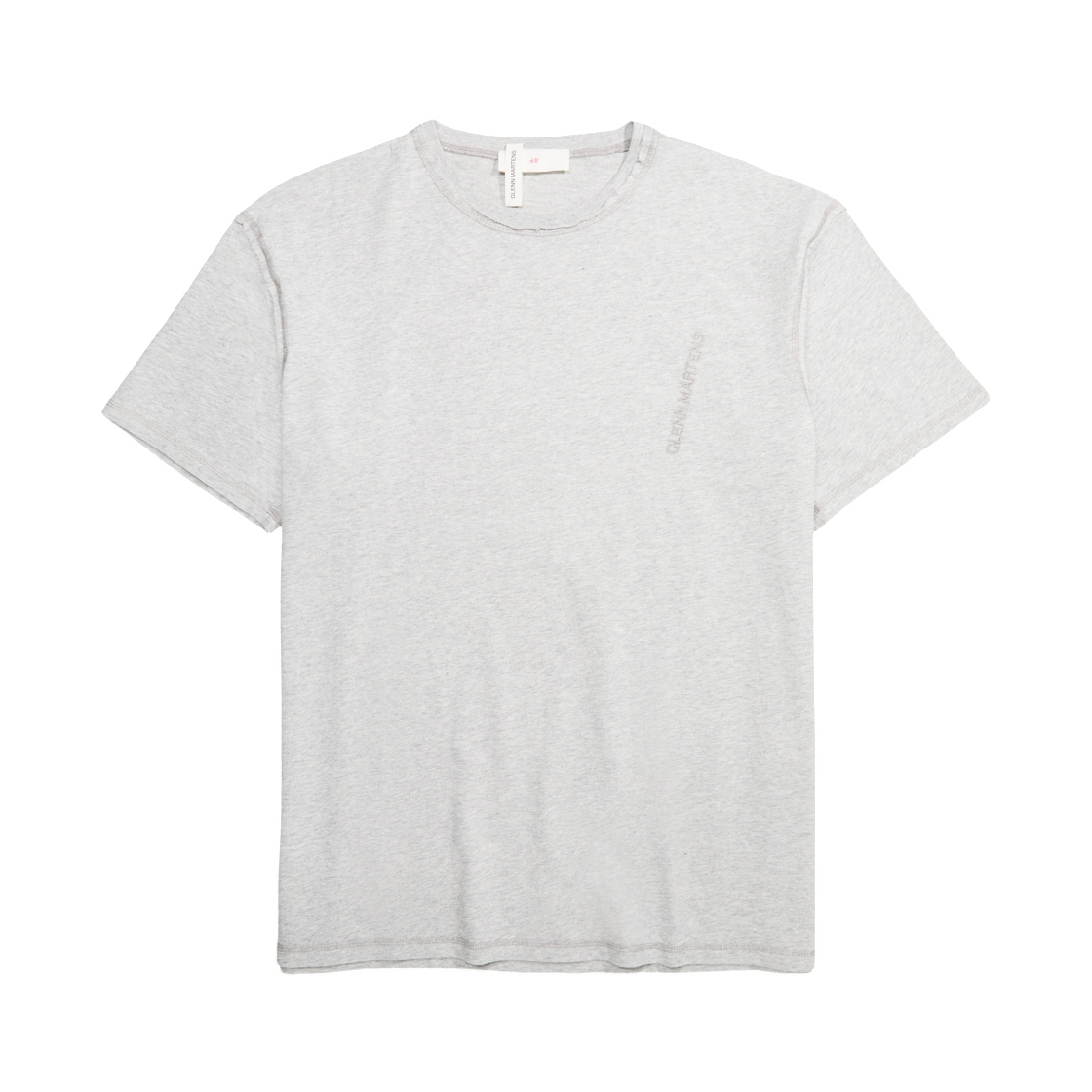 에이치앤엠 x 글렌 마틴스 디자인 디테일 티셔츠 라이트 그레이 말(H&M x Glenn Martens Design Detail Tee Light Grey Marle)