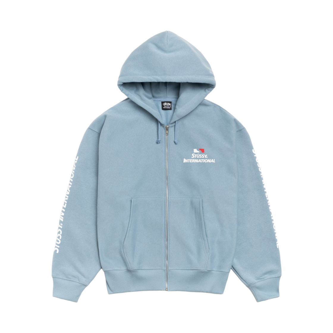 스투시 인터네셔널 집 후드 슬레이트(Stussy International Zip Hoodie Slate)