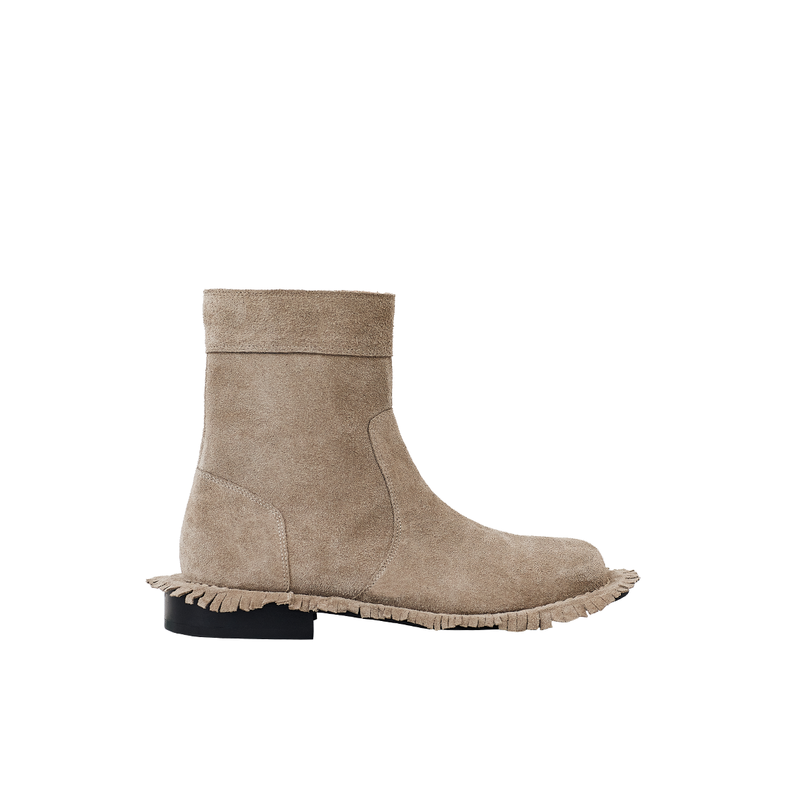 네거티브쓰리 프린지 사이드 집업 미들 부츠 샌드(NegativeThree Fringe side zip-up middle boots Sand)