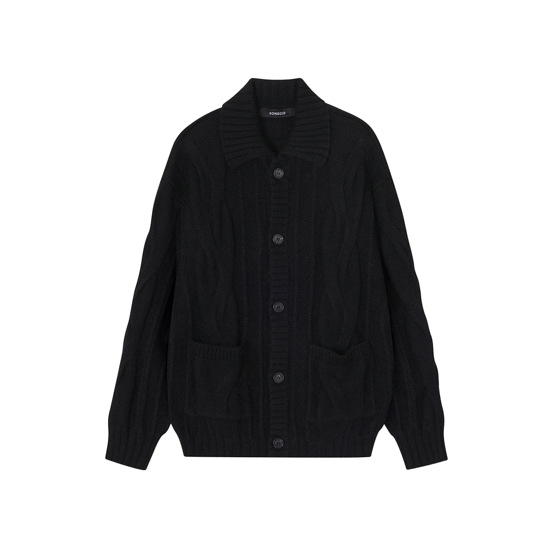 송지오 컬렉션 크롭 니트 자켓 그레이