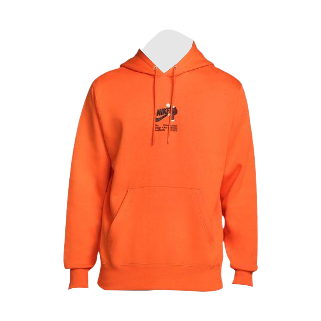 HV1392-819 Nike Club Fleece Pullover Hoodie Safety Orange