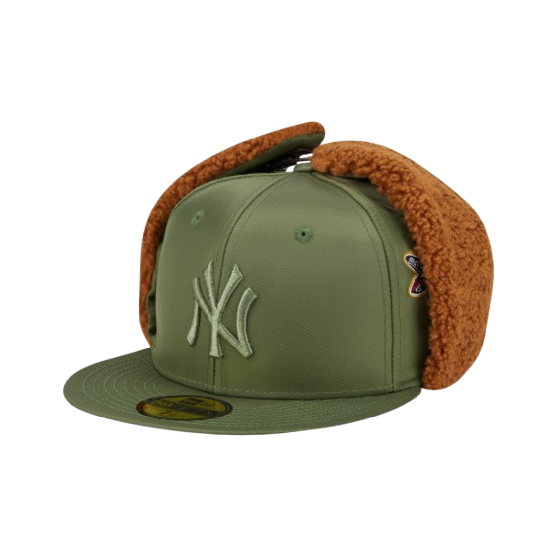뉴에라 MLB x 알파 인더스트리 뉴욕 양키스 5950 도그이어 59피프티 피티드 캡 올리브 그린(New Era MLB x Alpha Industries New York Yankees 5950 Dogear 59Fifty Fitted Cap Olive Green)
