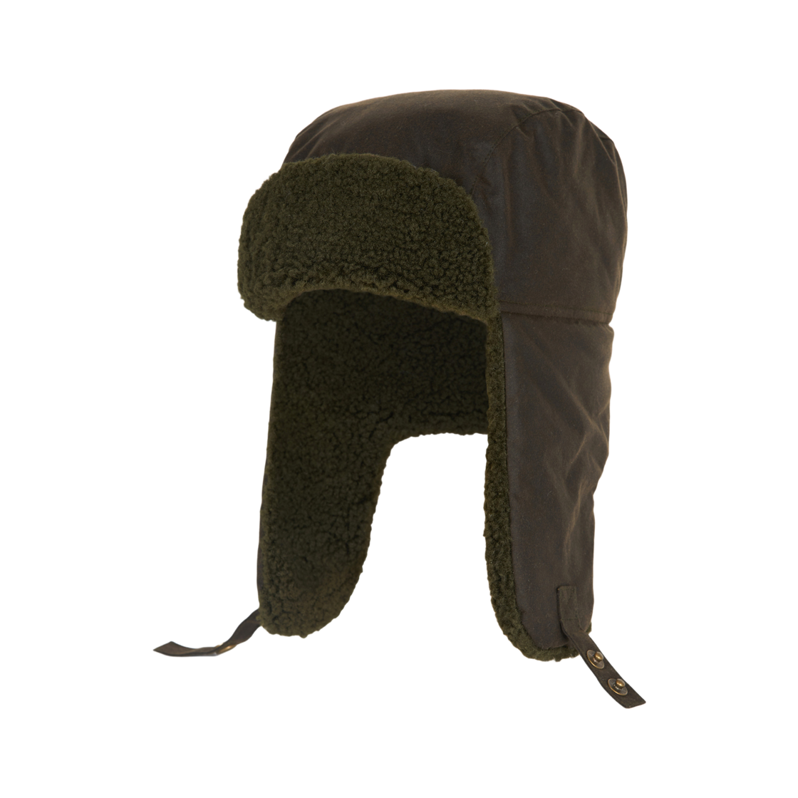 MHA0710OL71 Barbour Morar Waxed Trapper Hat Olive