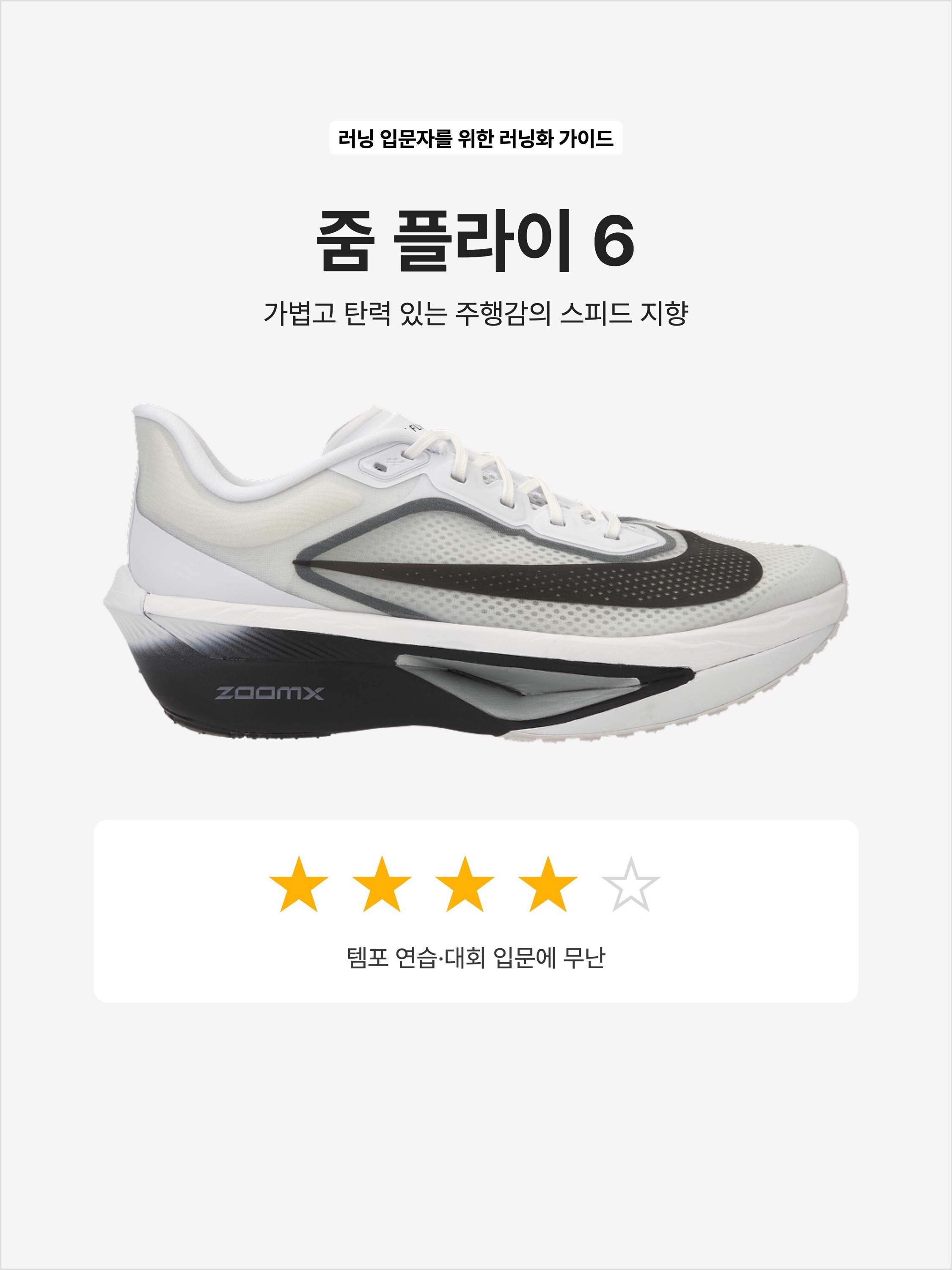 Nike Zoom Fly 6 White Smoke Grey, Nike Zoom Fly 6 White Pure Platinum 착용 스타일 - 1