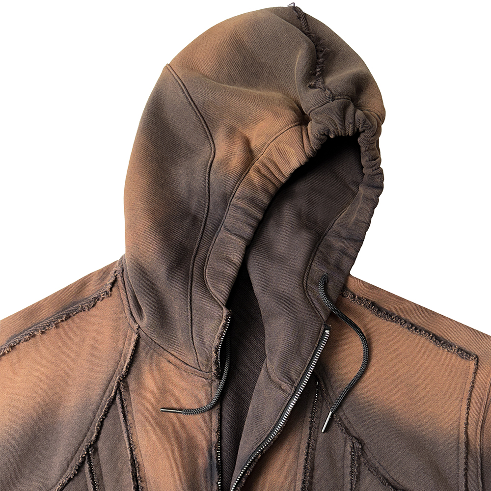 에러앤와이씨 슬래시스톰 웨더드 집업 후디 워시드 레드(ERRORNYC Slashstorm Weathered Zip-up Hoodie Washed Red) - 6