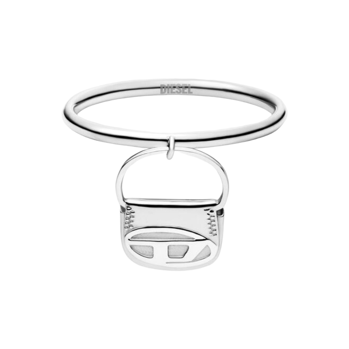 디젤 Dx1619040 주어러리 스테인리스 스틸 1DR 백 참 링 실버