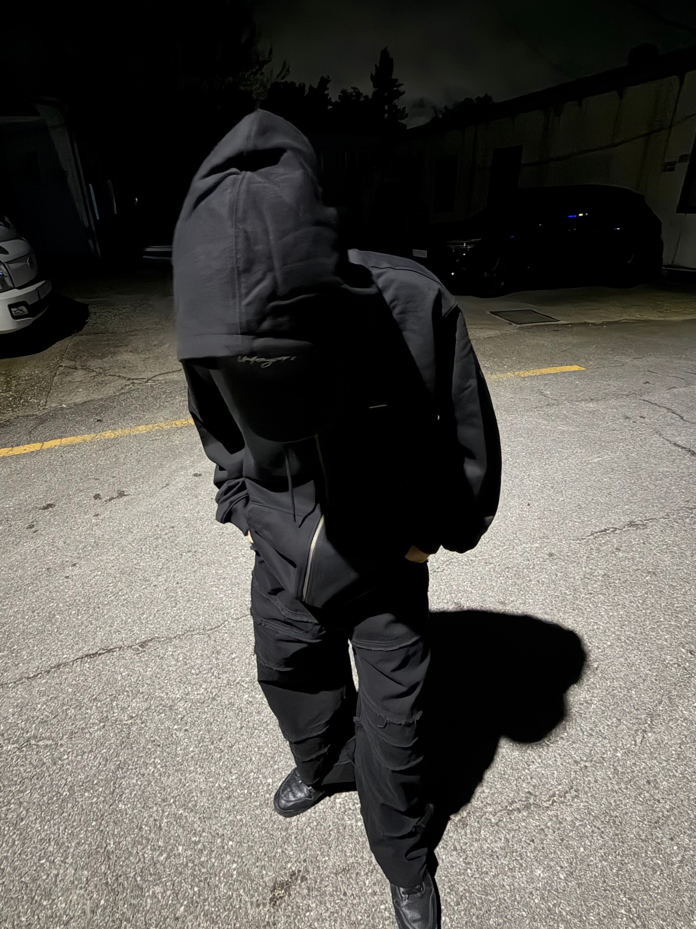 Undermycar MU.124 New Logo Basic Cotton Cap Black, Nike x Undercover Dunk High 1985 Black 착용 스타일 - 4
