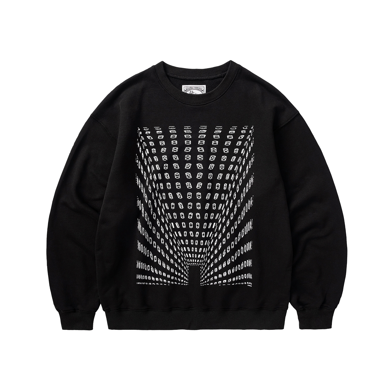 버날 타이거 도어 크루넥 블랙