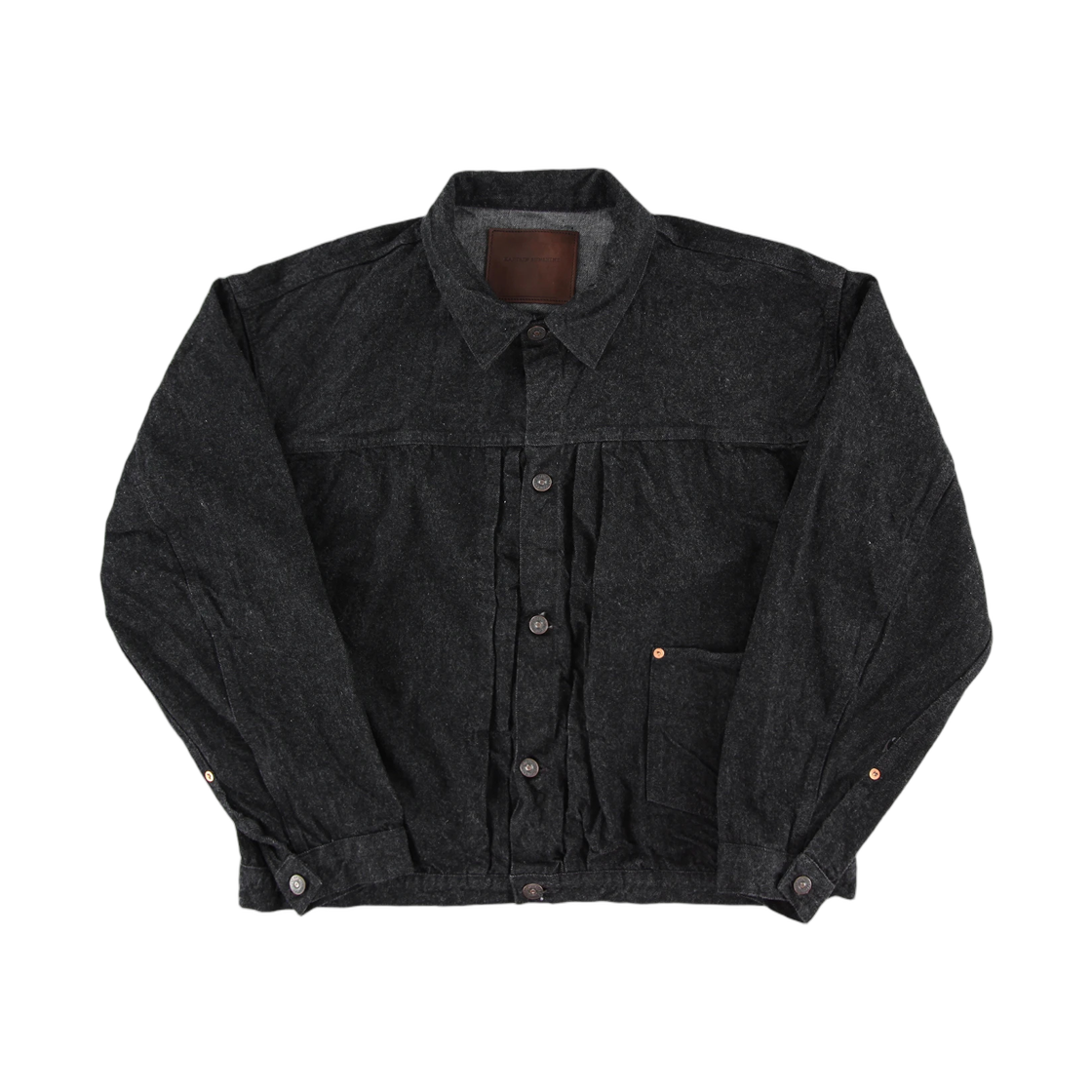 A0KS0000PIE9 Kaptain Sunshine Denim Tracker 1P Jacket Black One Wash