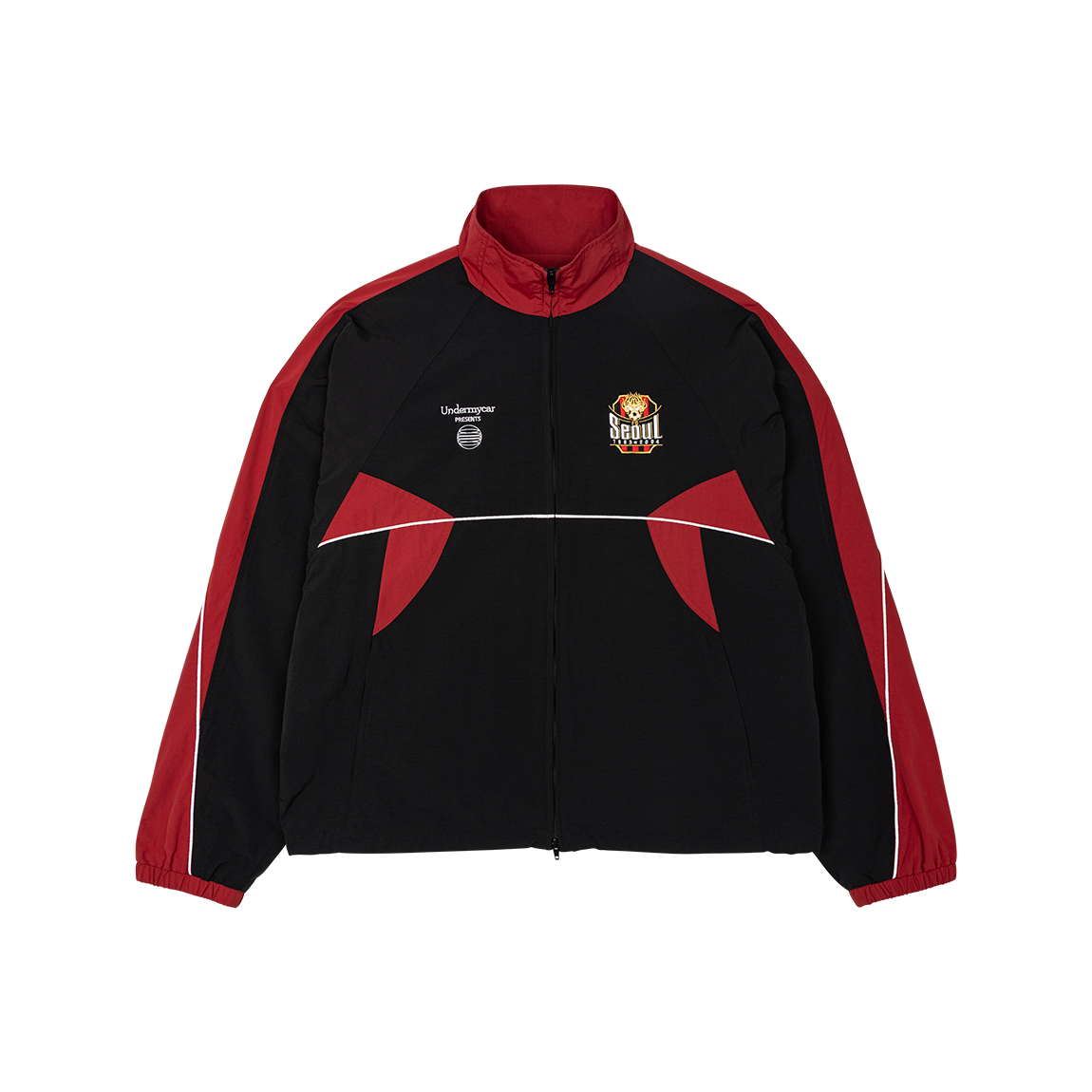 FC서울 X 언더마이카 파이핑 윈드 브레이커 블랙(FC SEOUL X Undermycar Piping Wind Breaker Black)