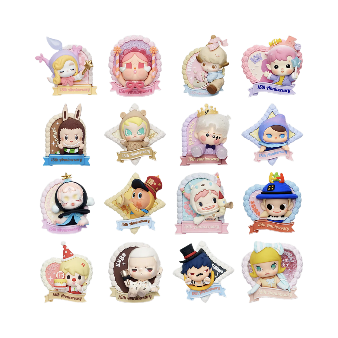 팝마트 렛츠 셀리브레이트 팝마트 15주년 시리즈 리프리저레이터 마그넷 미개봉 랜덤박스 (1개입)(Pop Mart Let’s Celebrate Pop Mart's 15th Anniversry Series Refrigerator Magnet Sealed Case (1 Blind Box)) - 2