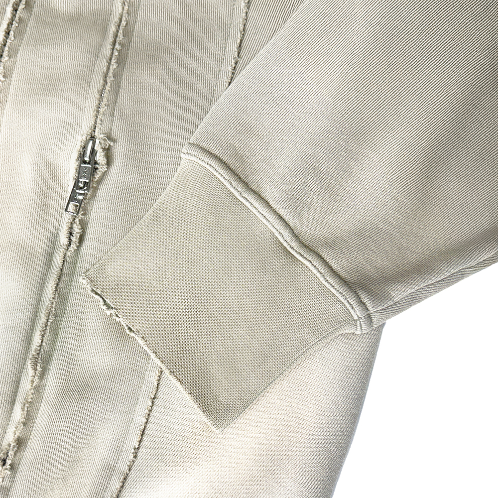 에러앤와이씨 슬래시스톰 웨더드 집업 후디 워시드 베이지(ERRORNYC Slashstorm Weathered Zip-up Hoodie Washed Beige) - 4