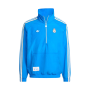 Adidas Real Icon Half Zip Up Jacket Blue Bird White - KR Sizing (Non Marking Ver.)