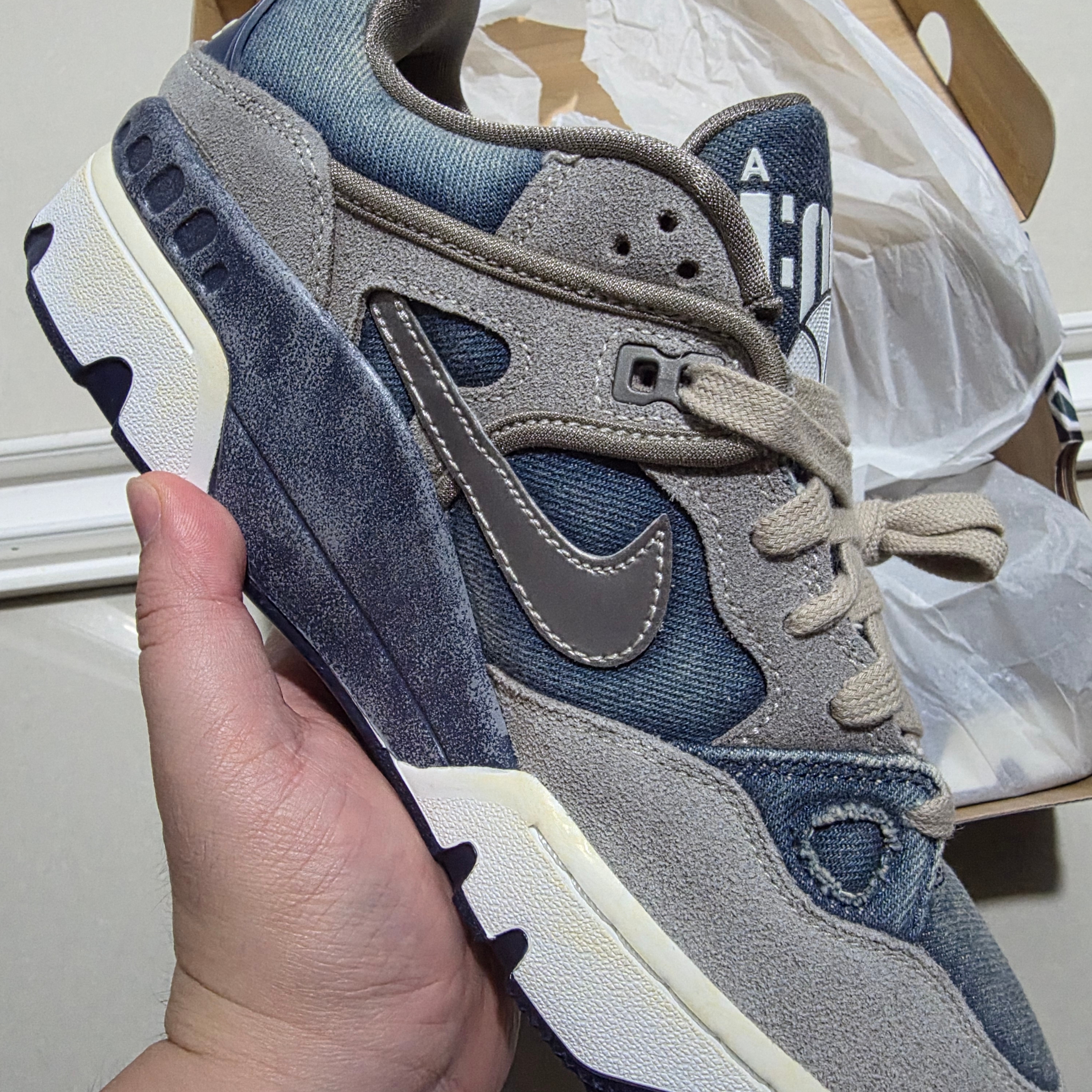 Nike x Nigo x Levi's Air Force 3 Low SP Olive Grey Metallic Pewter (Levi's Tag) 착용 스타일 - 3