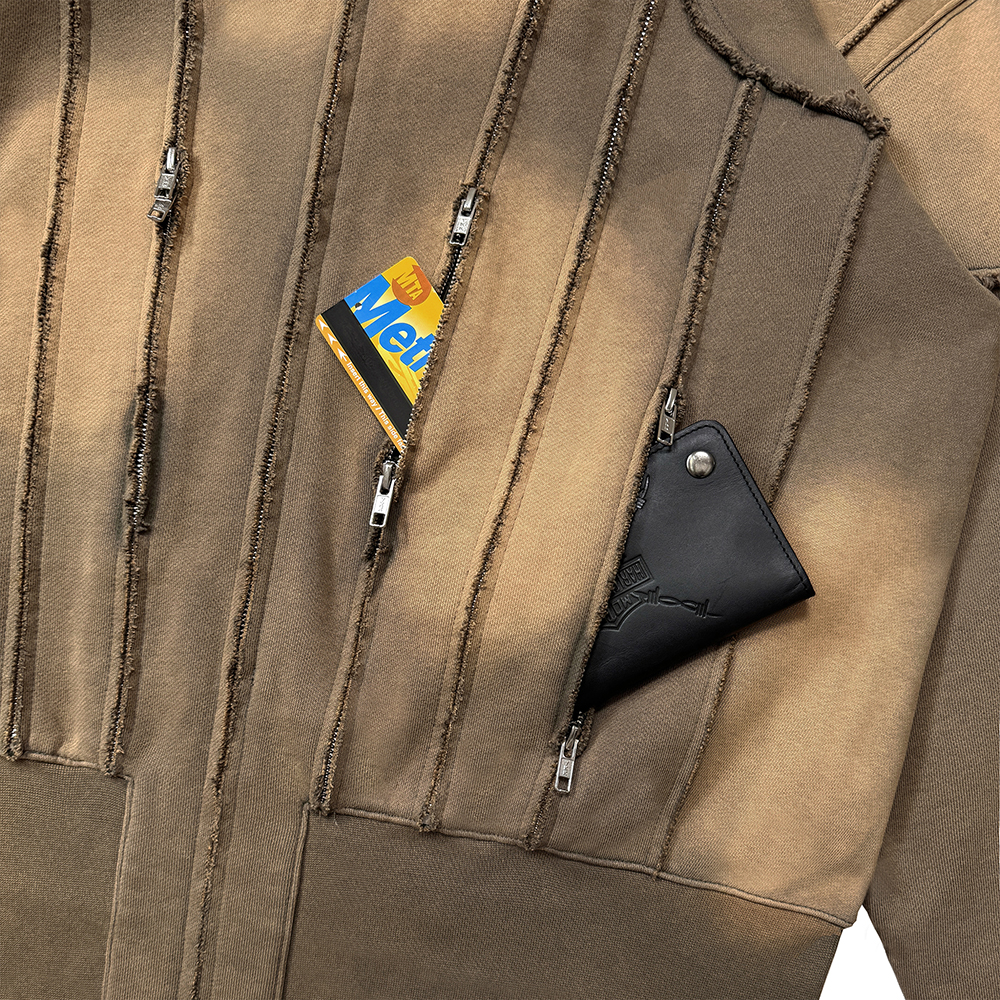 에러앤와이씨 슬래시스톰 웨더드 집업 후디 워시드 옐로우(ERRORNYC Slashstorm Weathered Zip-up Hoodie Washed Yellow) - 4