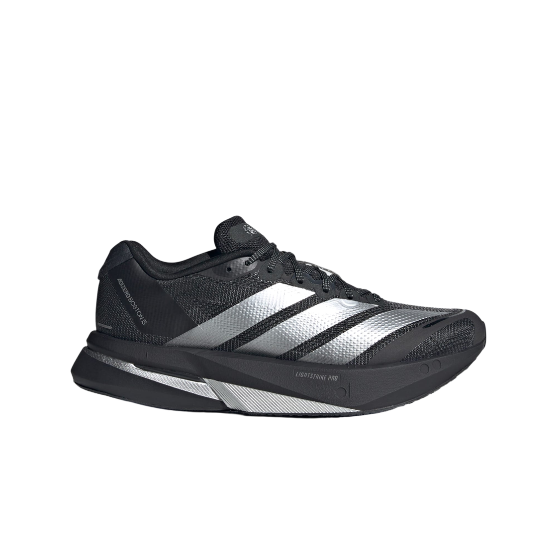 (W) 아디다스 아디제로 보스턴 13 코어 블랙 실버 메탈릭((W) Adidas Adizero Boston 13 Core Black Silver Metallic) - 1