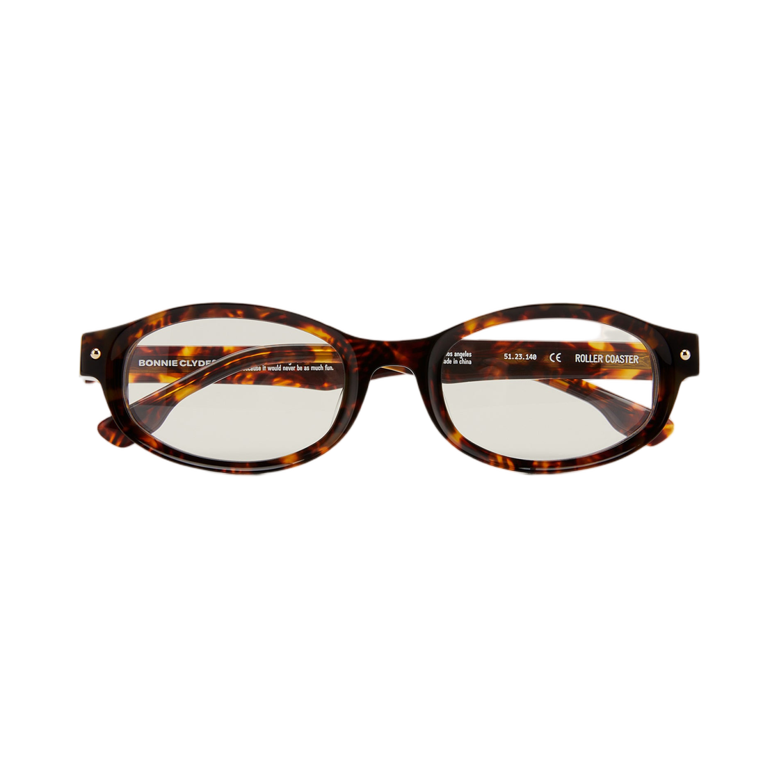 보니 클라이드 롤러 코스터 톨토이즈 논 프리스크립션 블루 라이트 렌즈(Bonnie Clyde Roller Coaster Tortoise Non Prescription Blue Light Lenses)