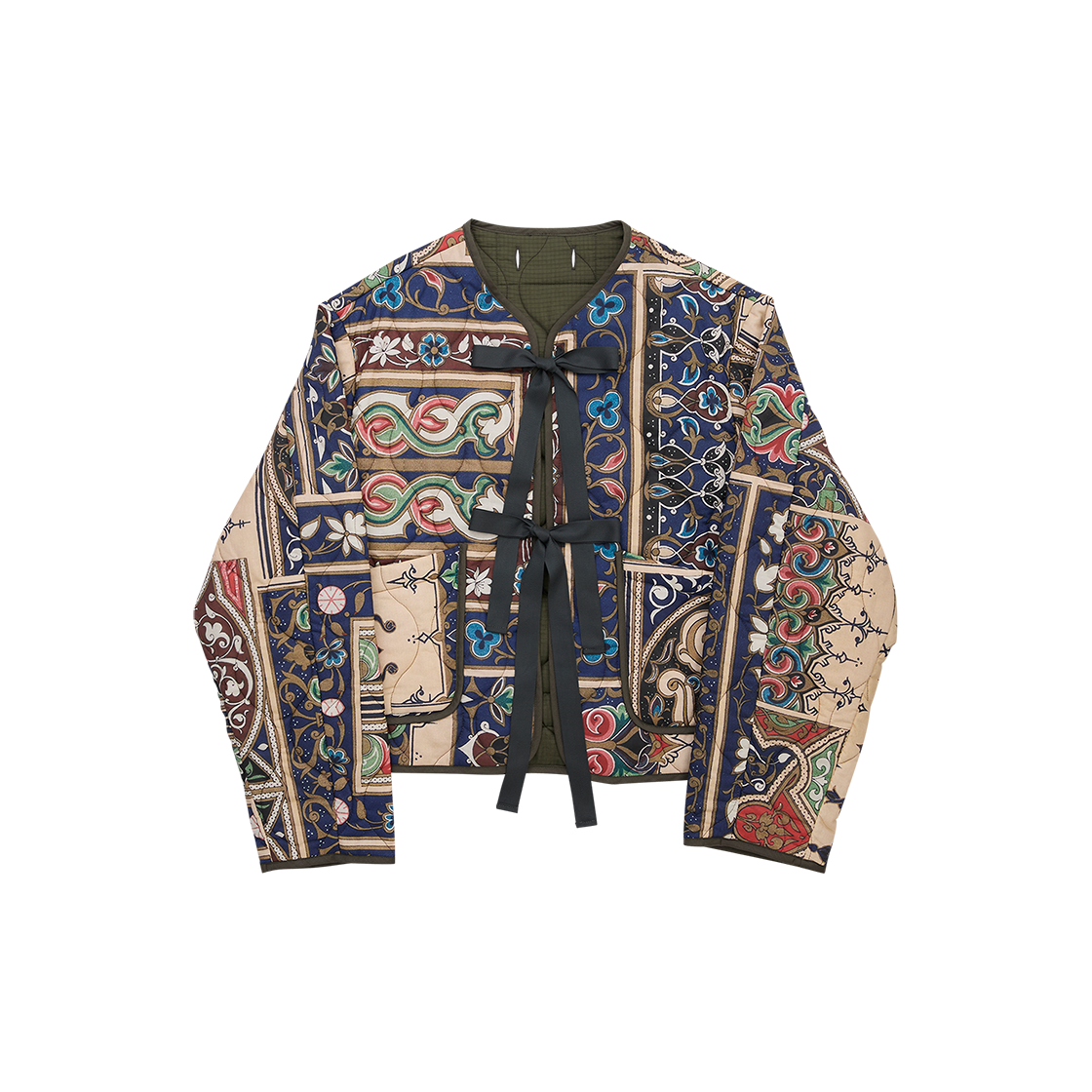 G73105_MT.KH (W) GORT Mini Ethnic Life Jacket Multi Khaki