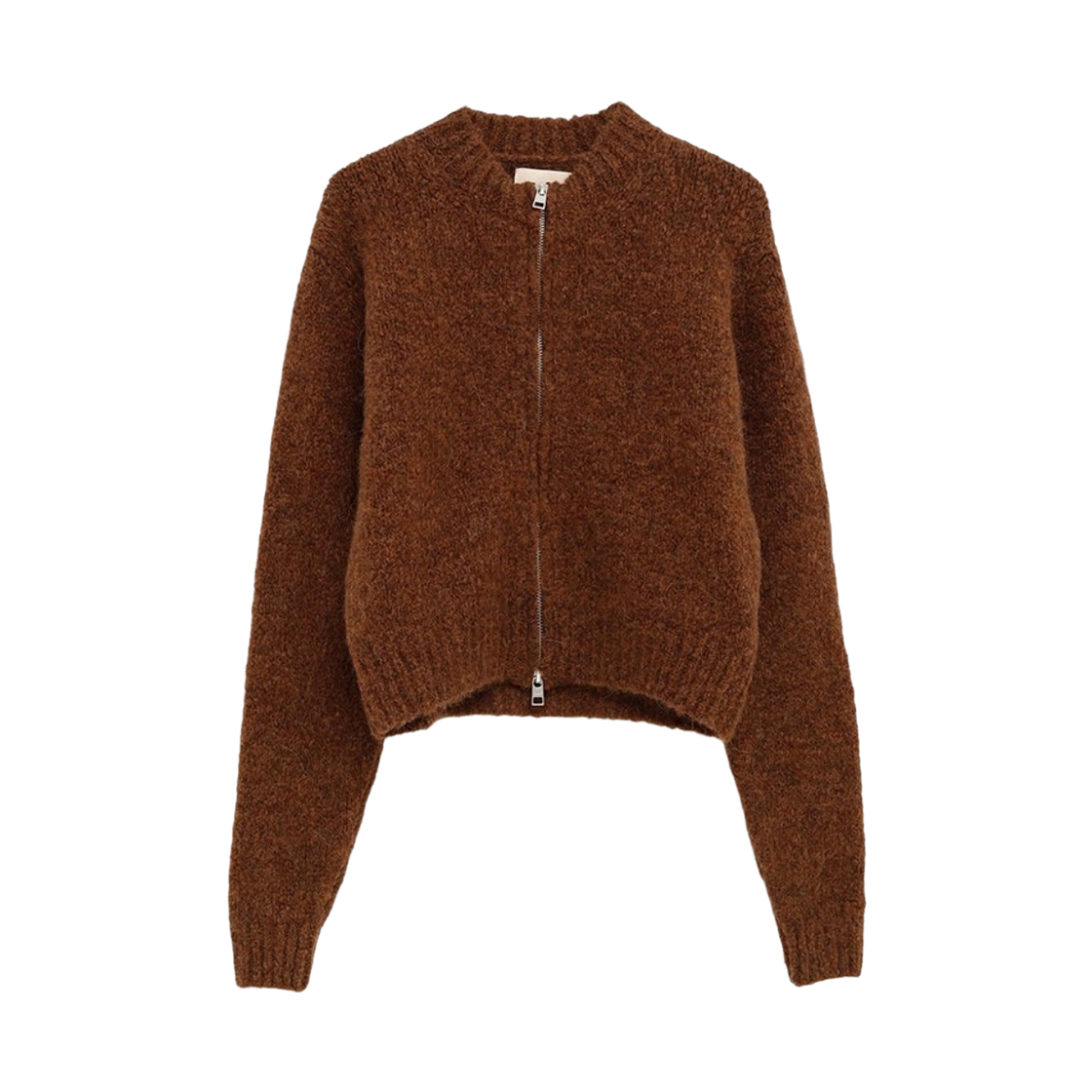 (W) 팔로마울 울 하스타 루에고 집 가디건 브라운((W) Paloma Wool Hasta Luego Zip Cardigan Brown)