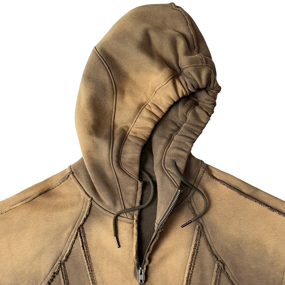 에러앤와이씨 슬래시스톰 웨더드 집업 후디 워시드 옐로우(ERRORNYC Slashstorm Weathered Zip-up Hoodie Washed Yellow) - 6