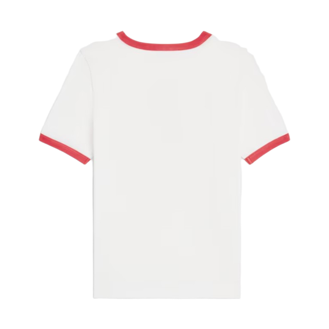 (W) 셀린느 70's 티셔츠 코튼 저지 오프 화이트 체리 레드((W) Celine 70's T-Shirt in Cotton Jersey Off White Cherry Red) - 2