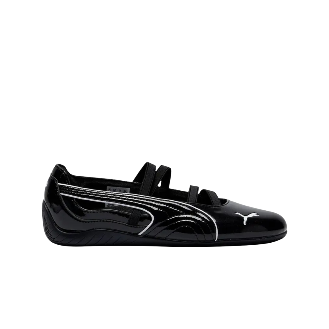 (W) 푸마 스피드캣 발레 글로시 블랙 화이트((W) Puma Speedcat Ballet Glossy Black White)