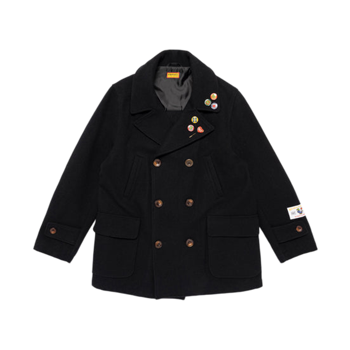 HM30JK010 Human Made Wool Coat Black