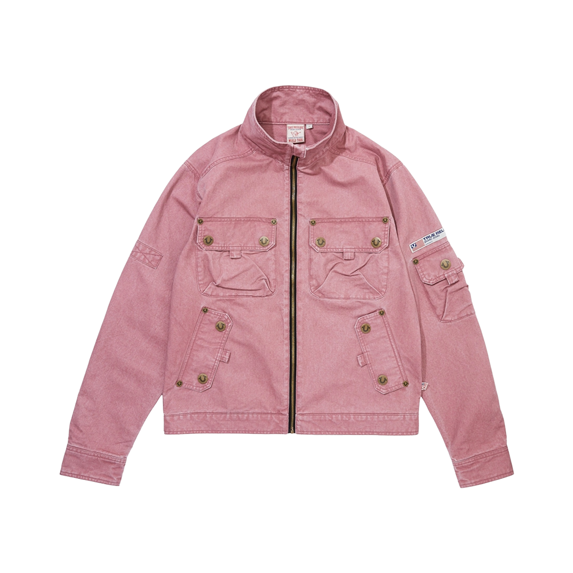 TRA4JPU501PPK True Religion Airbone Washed Jacket_Pink