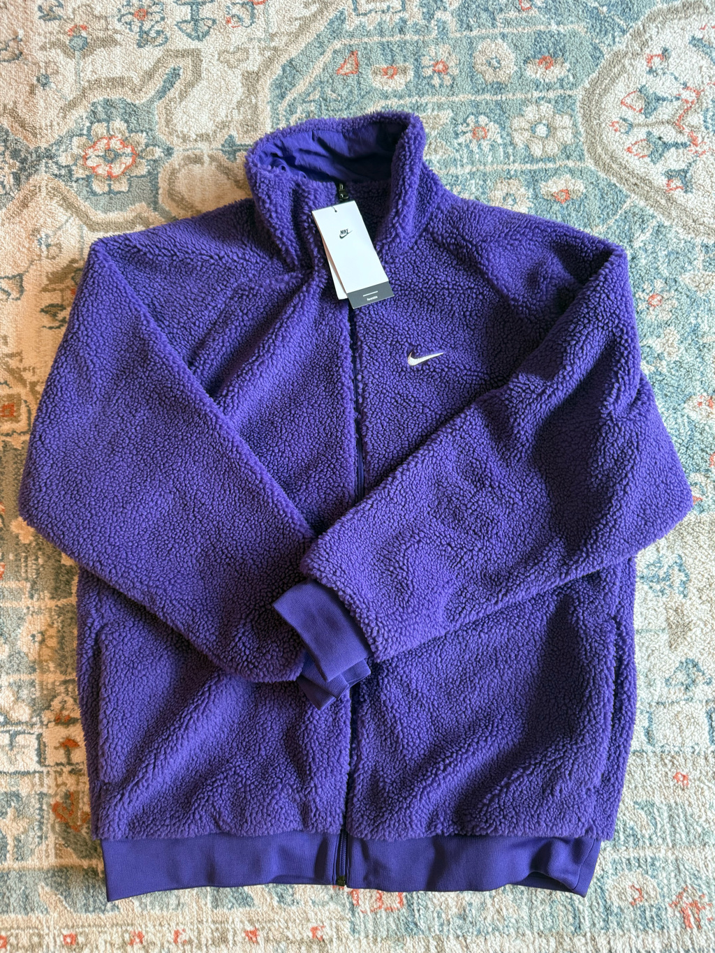 Nike NSW Reversible Jacket Court Purple White - Asia 착용 스타일 - 1