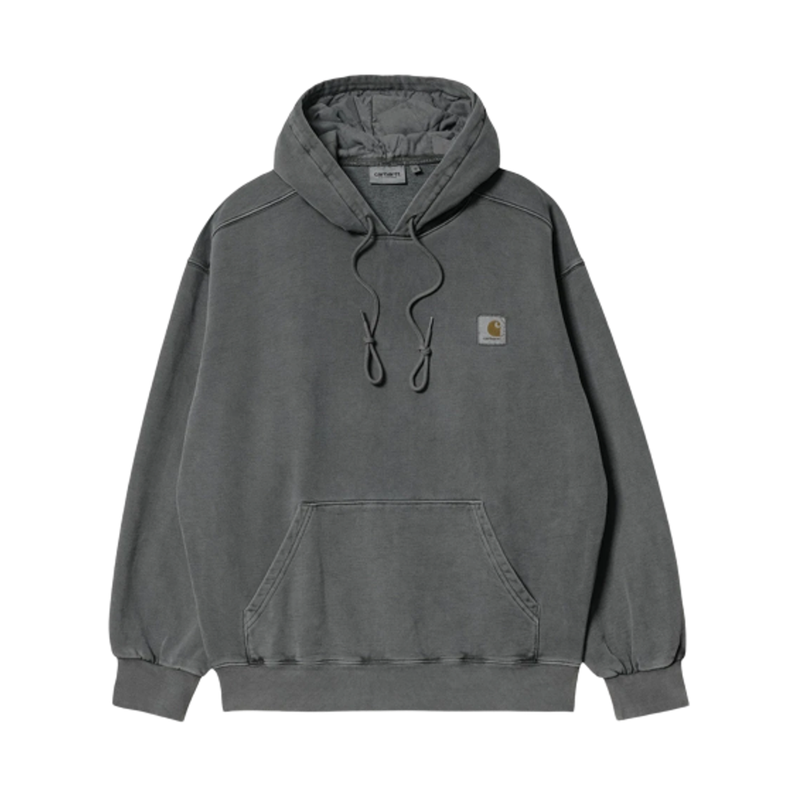 칼하트 WIP 후드 비스타 스웨트셔츠 블랙 가먼트 다이드(Carhartt WIP Hooded Vista Sweatshirt Black Garment Dyed)