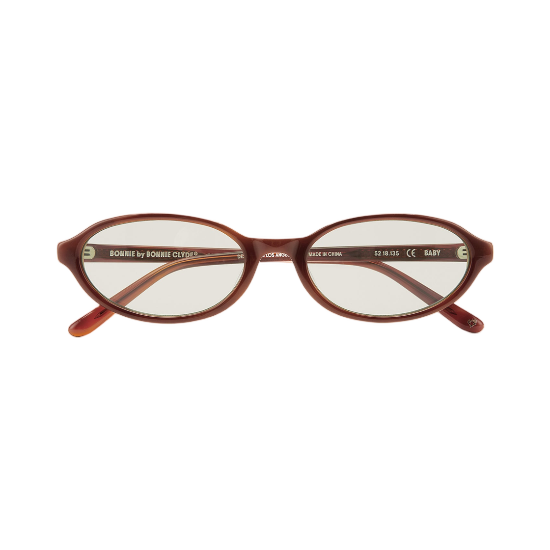 보니 클라이드 베이비 레이어드 브라운 스탠다드 논 프리스크립션 블루 라이트 렌즈(Bonnie Clyde Baby Layered Brown Standard Non Prescription Blue Light Lenses)