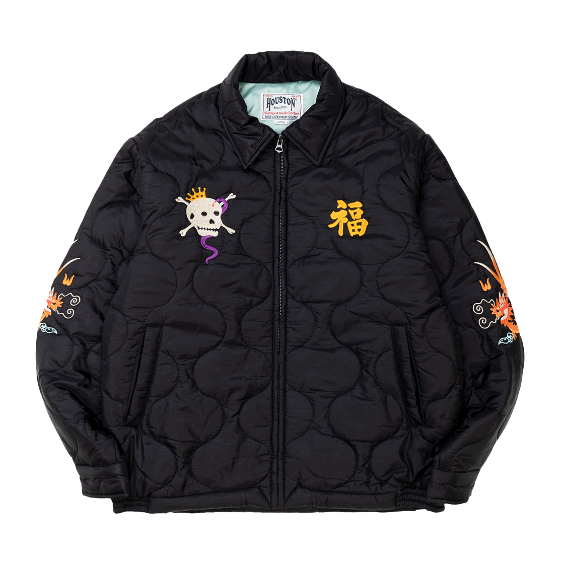 51511BK Houston Japan Nylon Vietnam Jacket Tiger Black 51511