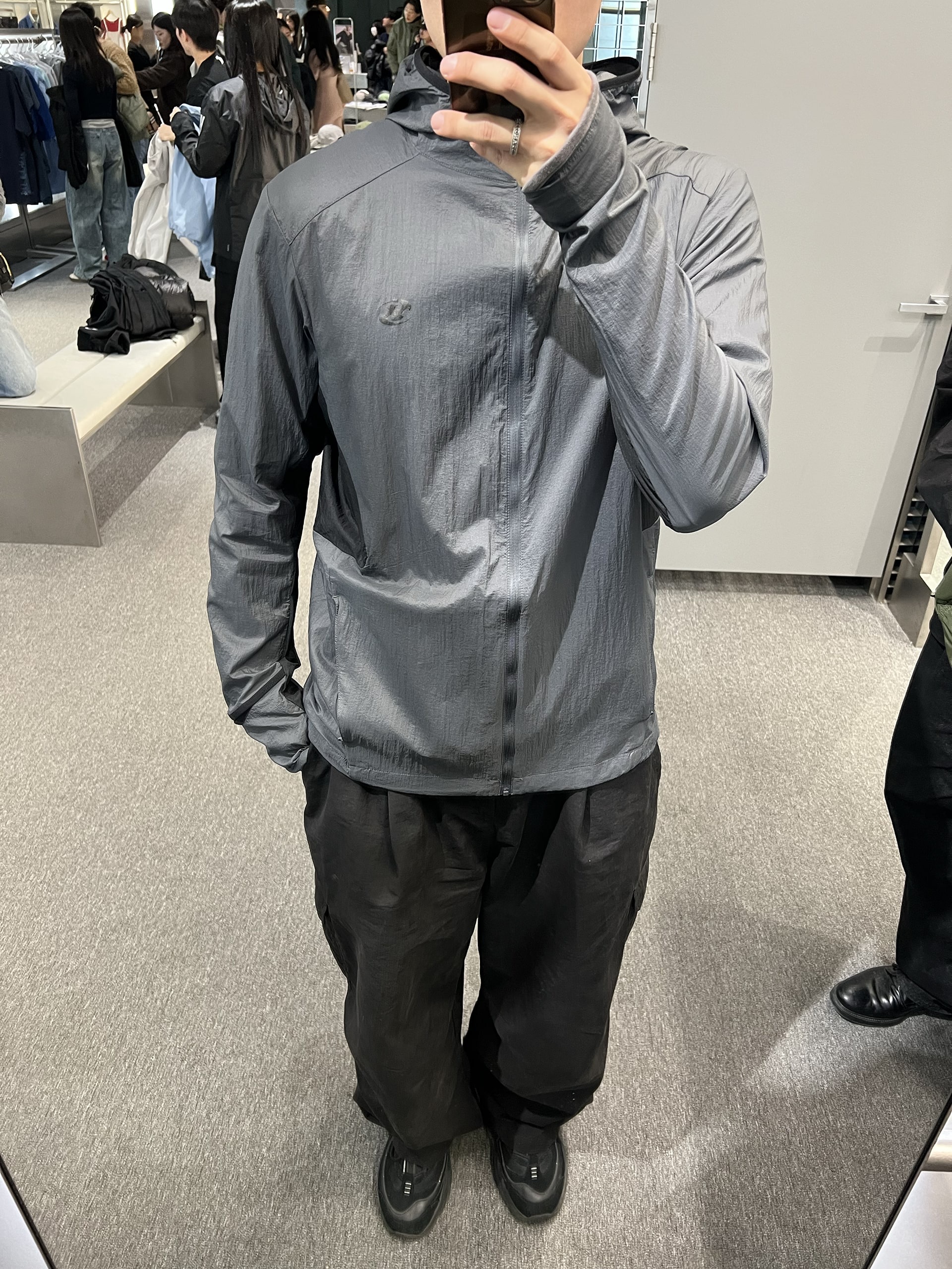Sansan Gear Air Dash Jacket Charcoal - 24SS 착용 스타일 - 2