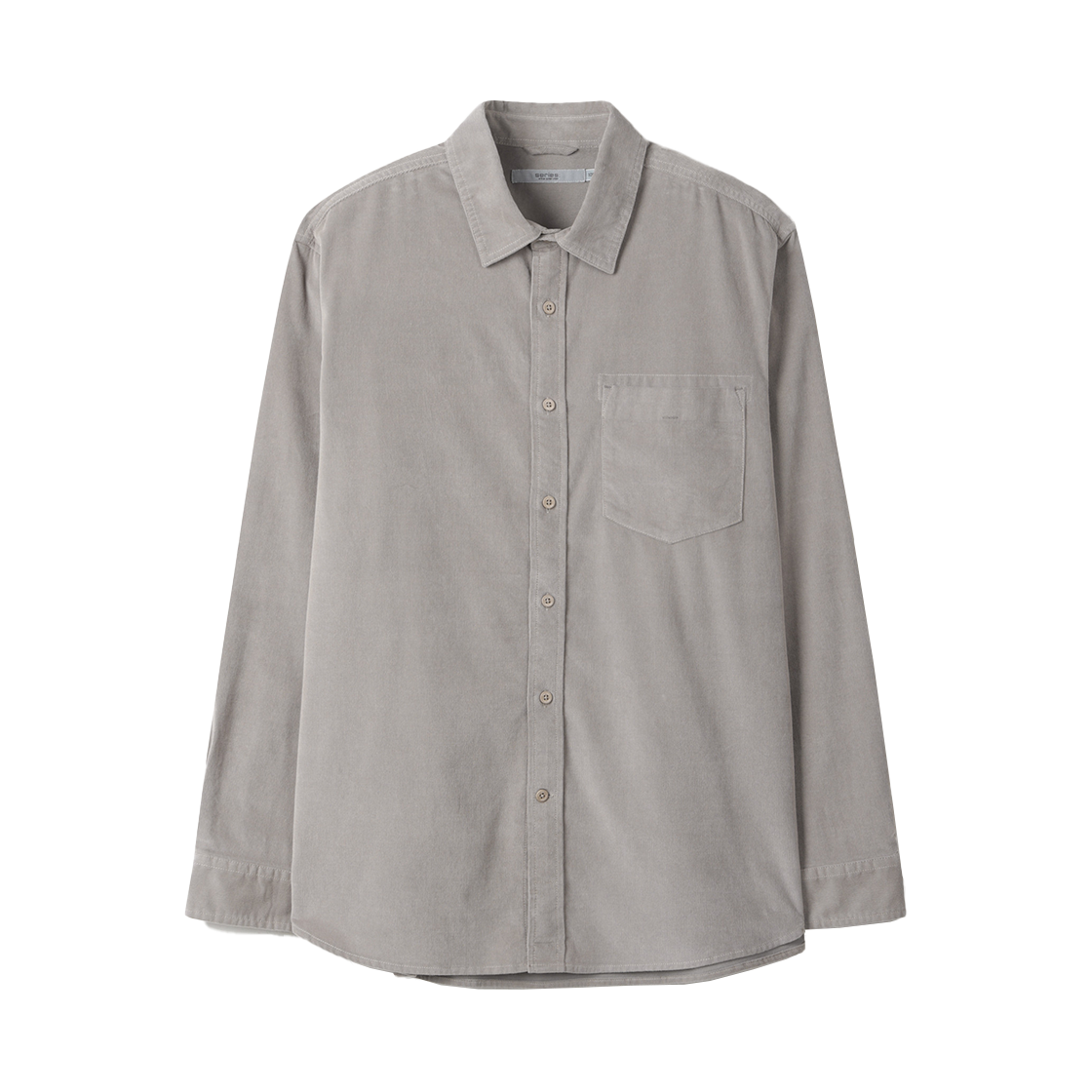SASFW25401GYL Series Corduroy One Pocket Shirt Light Gray