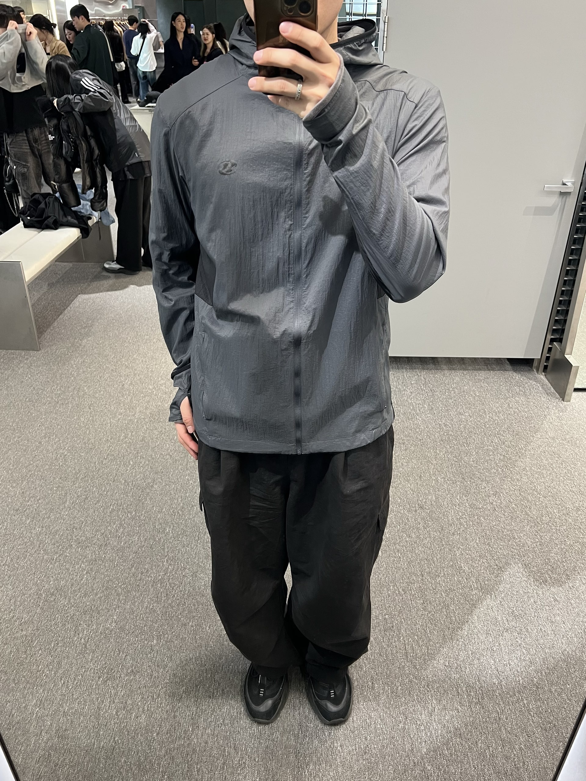 Sansan Gear Air Dash Jacket Charcoal - 24SS 착용 스타일 - 1