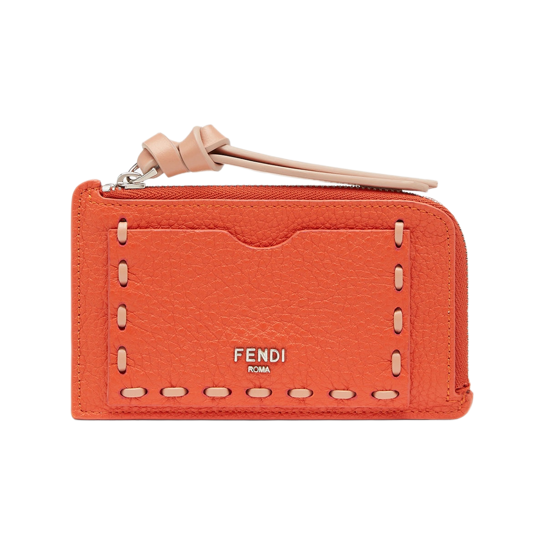 8M0489AURNF1SK0 Fendi Peekaboo Card Case Orange