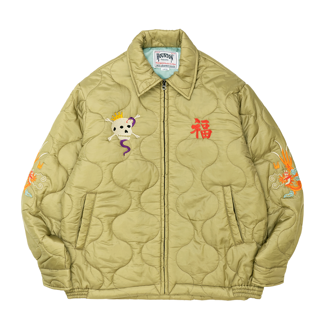 51511OD Houston Japan Nylon Vietnam Jacket Tiger Olive Drab 51511