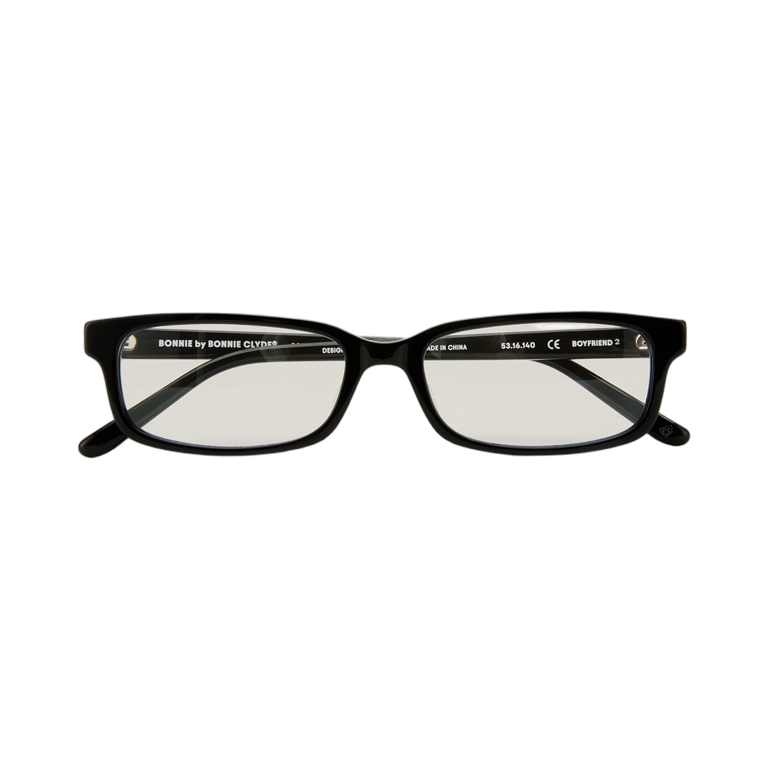 보니 클라이드 보이프렌드 2 블랙 논 프리스크립션 블루 라이트 렌즈(Bonnie Clyde Boyfriend 2 Black Non Prescription Blue Light Lenses)