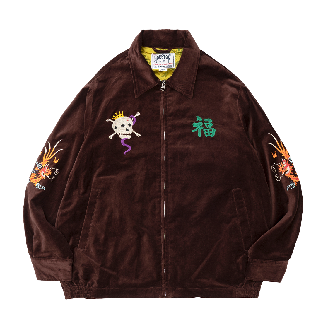 51507BR Houston Japan Cotton Velveteen Vietnam Jacket Tiger Brown 51507