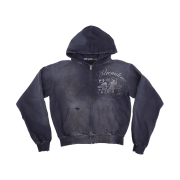 Sundayoffclub Adrenaline Thrashed Zip Hoodie Washed Purple